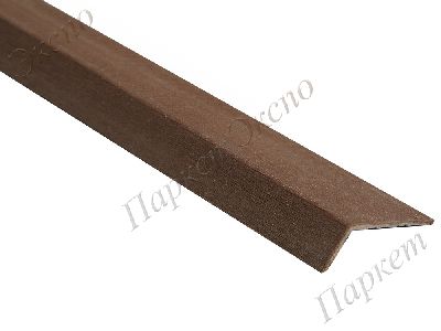 Террасная доска  Qiji, Premium Угловой профиль 3000x50x28 Шоколад / Венге , материал - древесно-полимерный композит - 2