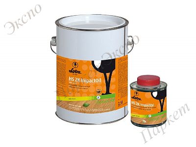 Масло для пропитки древесины HS 2K Impact Oil Color, упаковка 0.75л, Двухкомпонентное цветное отверждаемое масло на основе растительных масел, не содержит растворители.