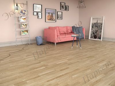 Паркетная Доска Дуб Дуб классик CASHMERE & CASHMERE 3-полосный - 2