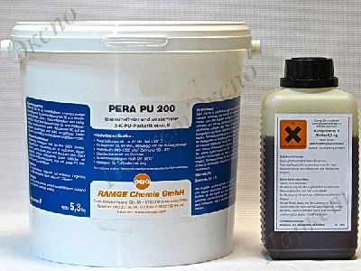 Клей для паркета PERA PU-200-R, упаковка 6  кг. (5,3+0,7 ), Двухкомпонентный твердоэластичный полиуретановый клей с рабочим временем не менее 60 минут