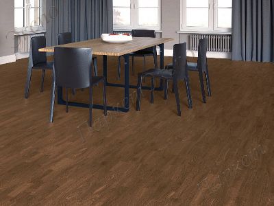 Паркетная Доска Дуб Дуб рустик LIGHT WALNUT 3-полосный - 2