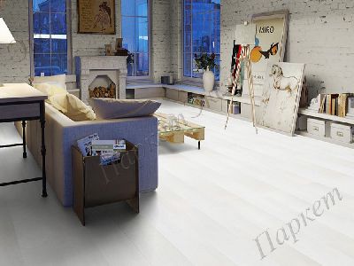 Паркетная Доска Ясень  WHITE PEARL - 1